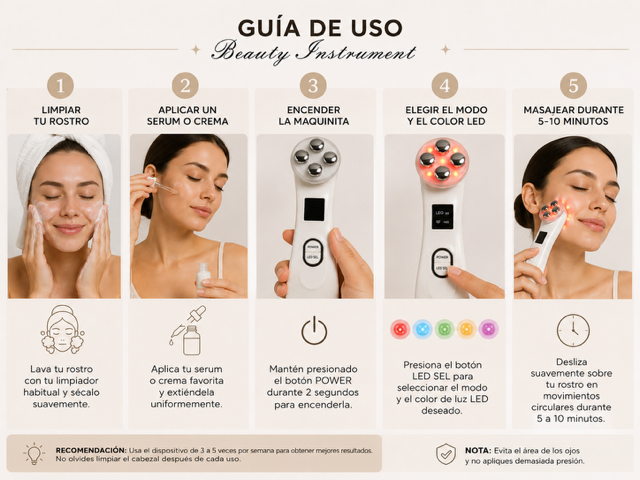 Masajeador Facial LED